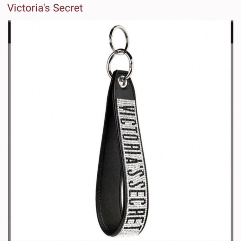 RARE VS rhinestone logo wristlet keychain strap